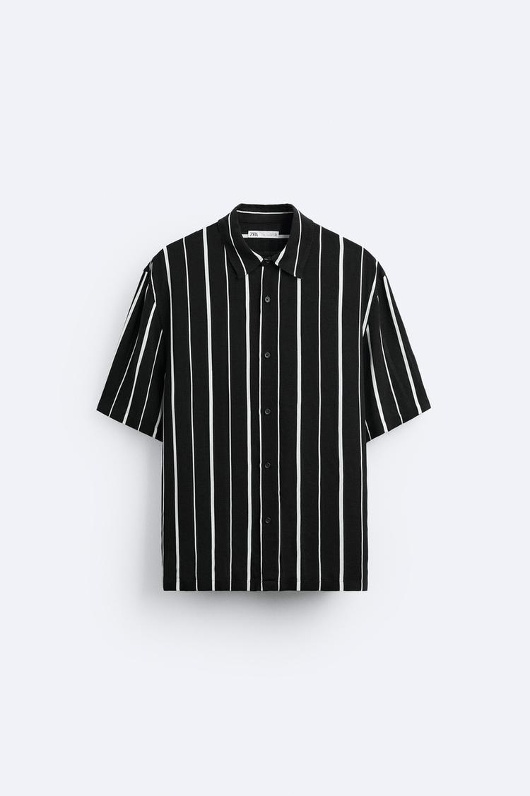 STRIPED VISCOSE SHIRT