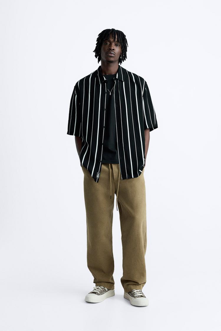 STRIPED VISCOSE SHIRT