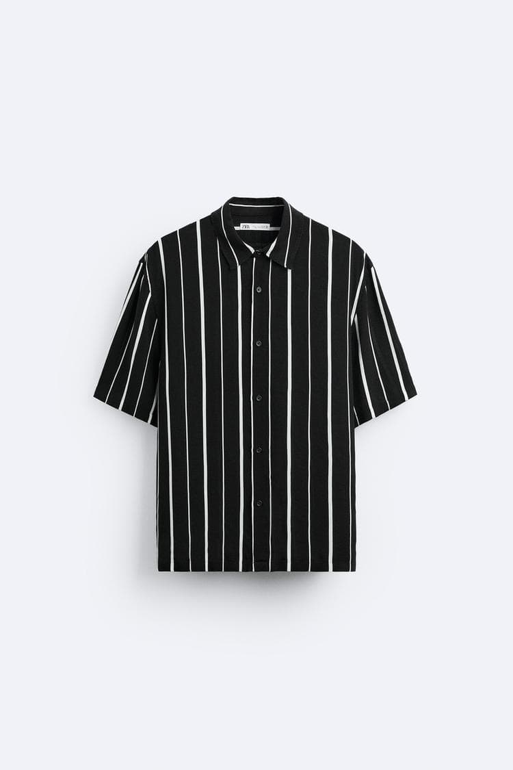STRIPED VISCOSE SHIRT